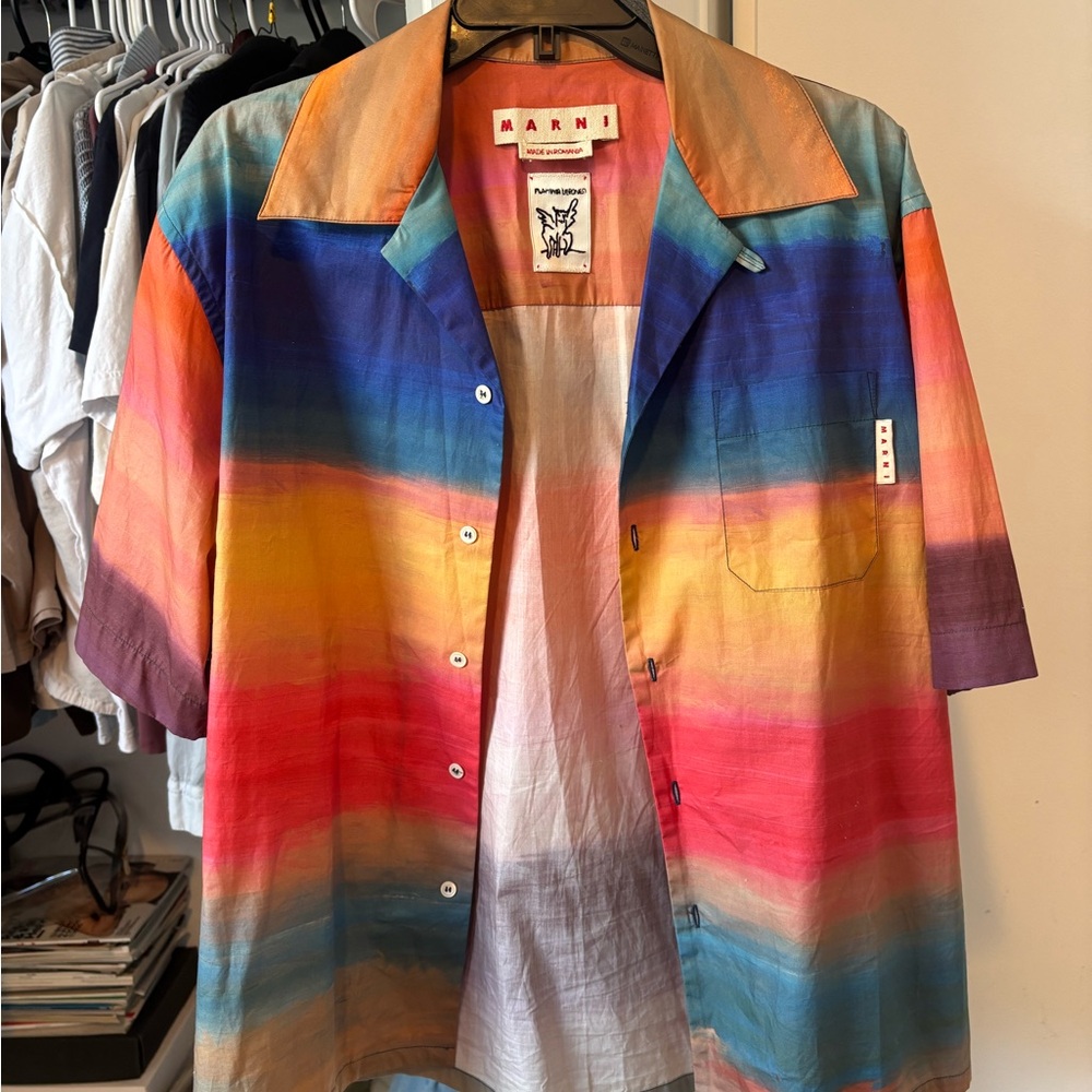 Marni Watercolour-Printed Buttoned Shirt